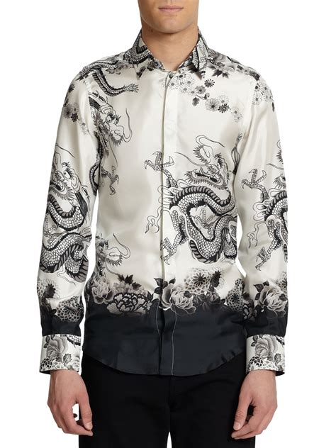 dolce gabbana white shirt|dolce and gabbana button up.